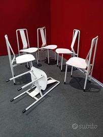 Sedie metallo e cuoio