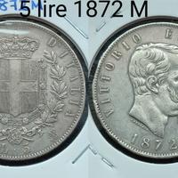 5 lire 1872 Milano 
