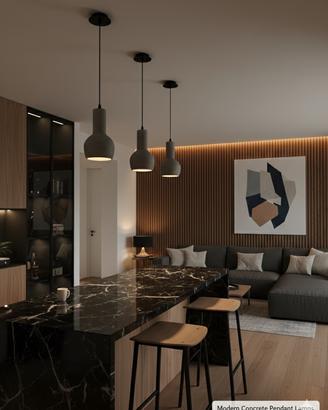 Tre lampade di design a sospensione da soffitto