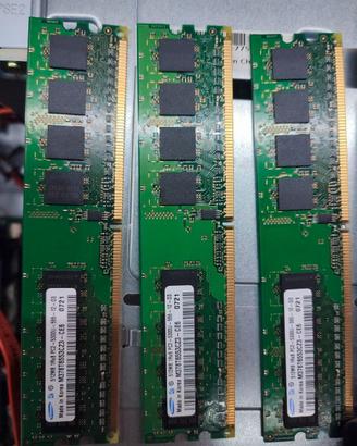 Kit 3x RAM Samsung 512MB DDR2