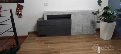 Madia finitura grigio L 200 P 41 H +82 cm