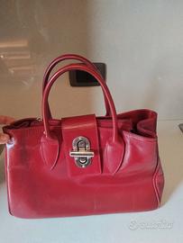 Borsa in pelle rossa
