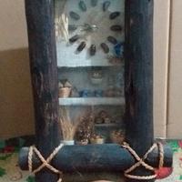 Diorama box artigianale con orologio