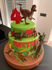 Torta di compleanno Giungla / Dinosauri / Animali