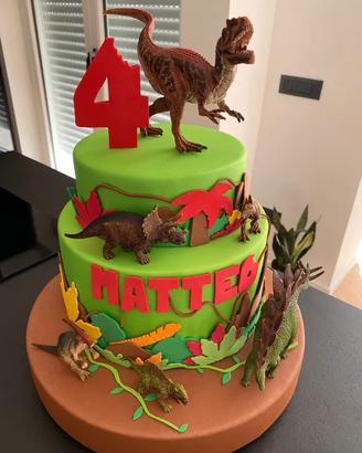 Torta di compleanno Giungla / Dinosauri / Animali
