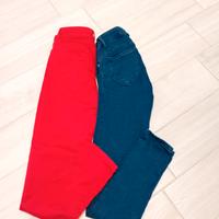 jeans blu e rosso