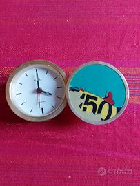 Orologio da tavolo apribile di Mimmo Rotella 