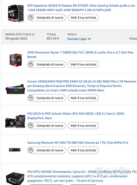 PC ASSEMBLATO 5800X RX6750XT
