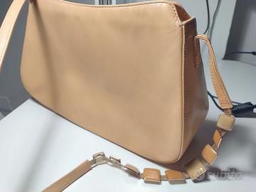 Borsa in pelle beige Giorgio Moretto made in italy