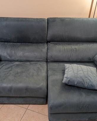 Poltrone sofà divano  3 posti Fasano blu polvere