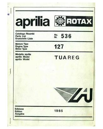 Catalogo ricambi motore Aprilia 127 Rotax Tuareg