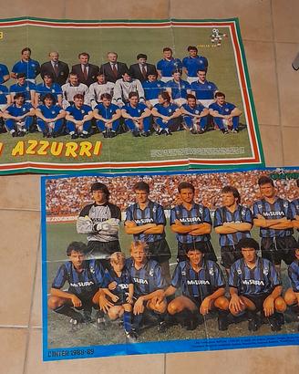 poster e cartoline calcio vintage anni 80 e 90