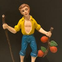 Statuina contadino per presepe