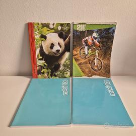 Lotto 4 Quaderni A4 a Righe Nuovi con illustrazion