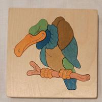 Puzzle legno Uccello colorato 15 pezzi Gioco bimbo