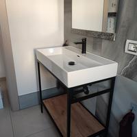 mobile lavandino bagno stile industriale 