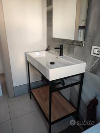 mobile lavandino bagno stile industriale 