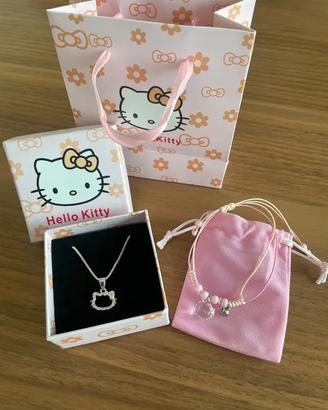 Collana&braccialetto HelloKitty +pacchetto regali
