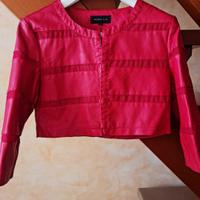 giubbino in ecopelle rosso 