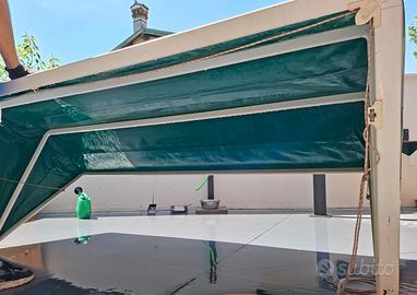 Pergola super resistente con telo impermeabile