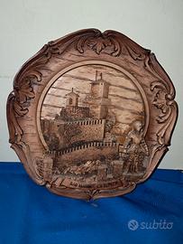 Piatto in legno da parete
