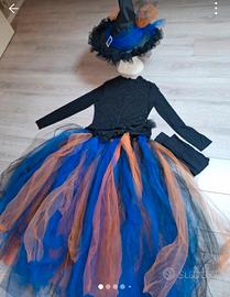 costume da Strega Halloween Abito donna Vestito 