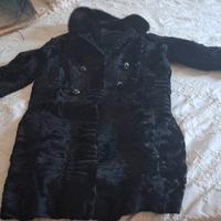 
Cappotto in Pelliccia Vera Astrakan con Collo in 