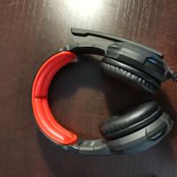 Cuffie Gaming GXT Nere e Rosse con Microfono
