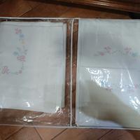 Lenzuola completa di sotto e federe ricamato