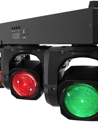 TESTA MOBILE DISCOTECA LUCI LED BARRA CON 4 TESTE