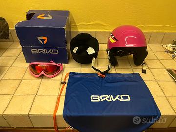 Casco sci/snowboard BRIKO donna-bambina + maschera