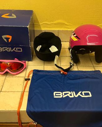Casco sci/snowboard BRIKO donna-bambina + maschera