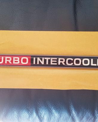 Targa adesiva TURBO INTERCOOLER nuova originale