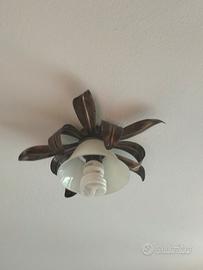 Coppia Lampadari in ferro battuto 