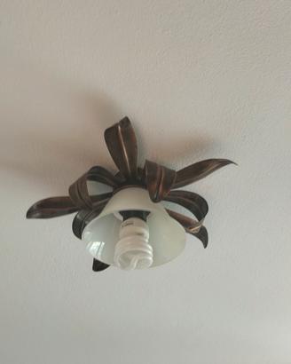 Coppia Lampadari in ferro battuto 