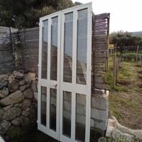Porta alluminio 2 ante misura 227x114 220€