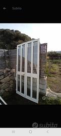 Porta alluminio 2 ante misura 227x114 220€