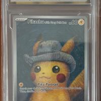 Pikachu Pokemon Van Gogh e tessera