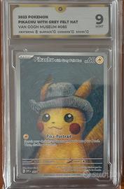 Pikachu Pokemon Van Gogh e tessera