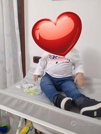 Fasciatoio con bagnetto senza cassetti