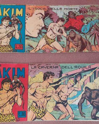 2 vecchi strisce akim fumetti vintage tarzanidi