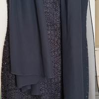 Abito da cerimonia elegante in pizzo blu tg 44