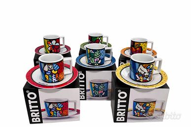 Set 6 tazzine da caffè ROMERO BRITTI con piattini