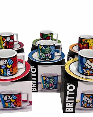 Set 6 tazzine da caffè ROMERO BRITTI con piattini