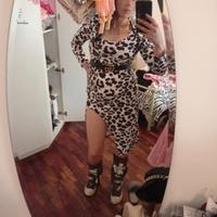 vestito leopardato taglia M nuovo 