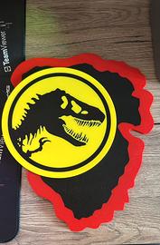 Cartello Jurassic Park isla nublar