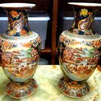 coppia di VASI arte giapponese samurai - cm 48