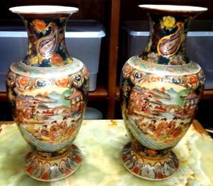coppia di VASI arte giapponese samurai - cm 48