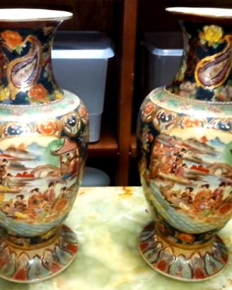coppia di VASI arte giapponese samurai - cm 48