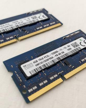 RAM 2x 4GB 8GB DDR3L Notebook